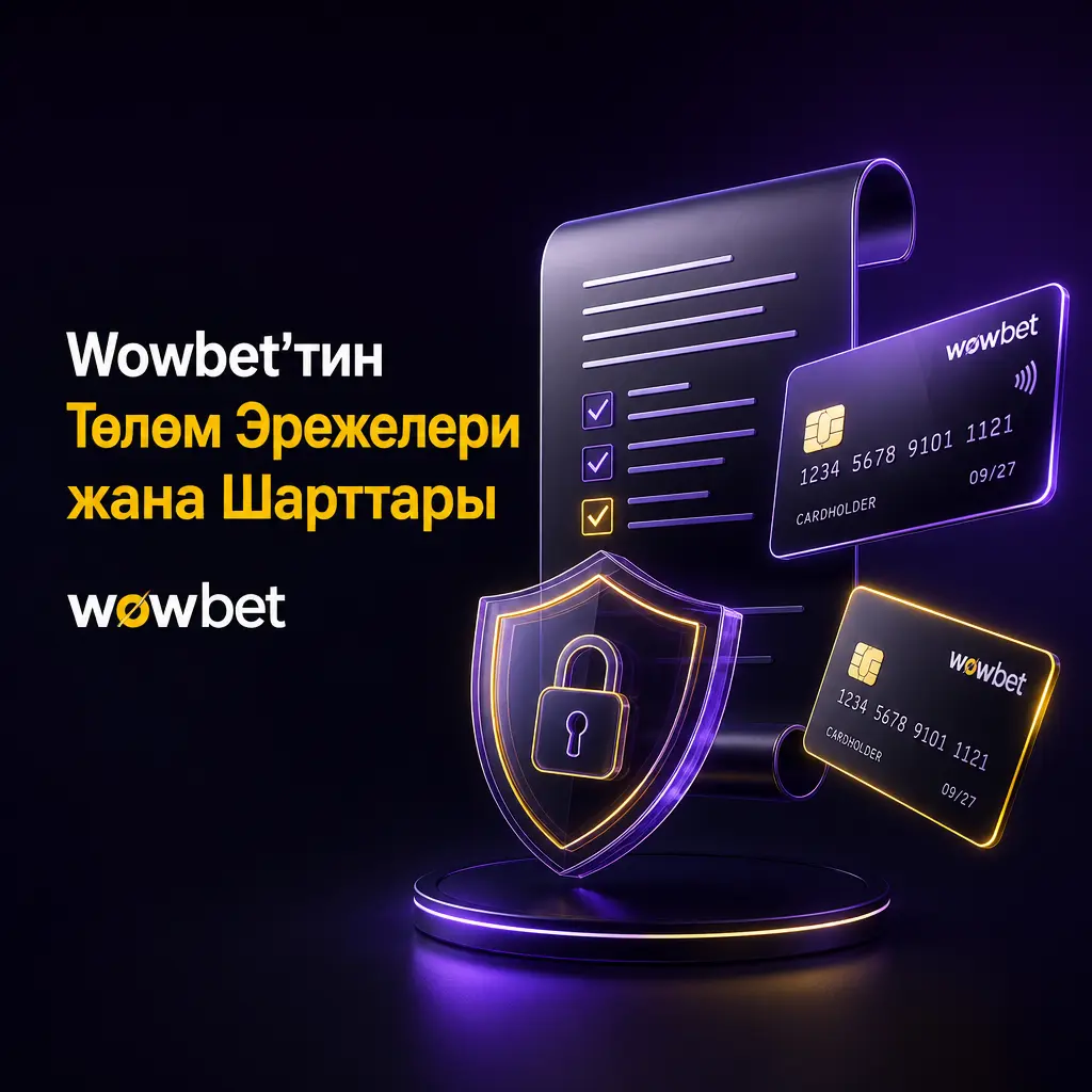 Wowbet'тин төлөм эрежелери: эсепти текшерүү, бирдей ысым талабы, чыгаруу лимиттери жана бонус шарттары тууралуу маалымат.