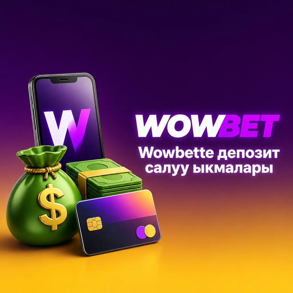Wowbette сайтында Visa, Mastercard, Элкарт жана O!Money аркылуу депозит салуу кадамдарын көрсөткөн сүрөт